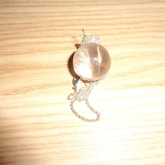 Transparent Glass Globe Real Dandelion Necklace - Picture 5 of 7